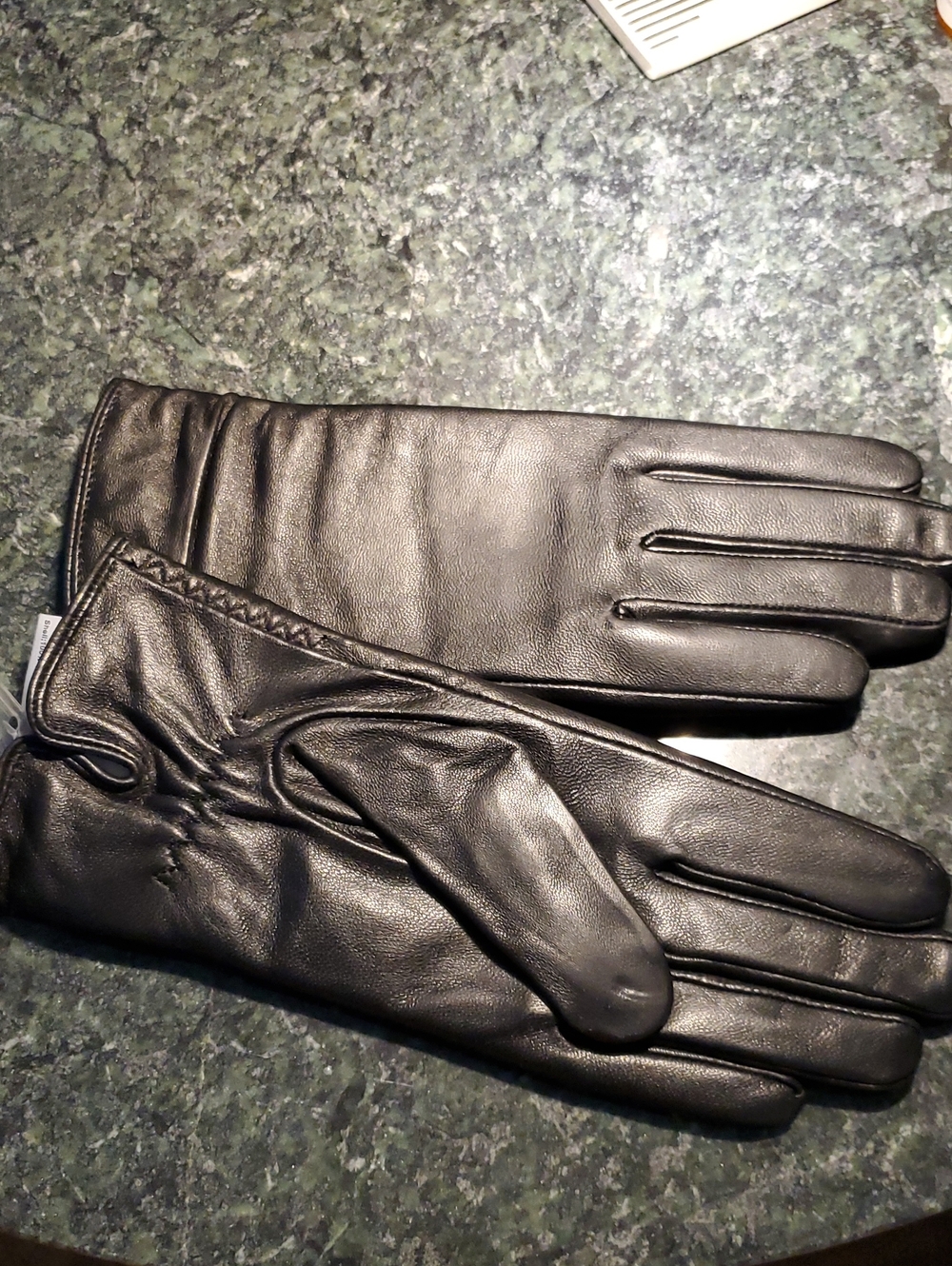 Women Black Leather Gloves